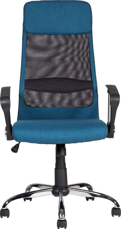 Office Chair Darla | size: Width: 62cm, Height: 126cm, Depth: 63cm | color: Blue | image: 2 | variant: 1005236