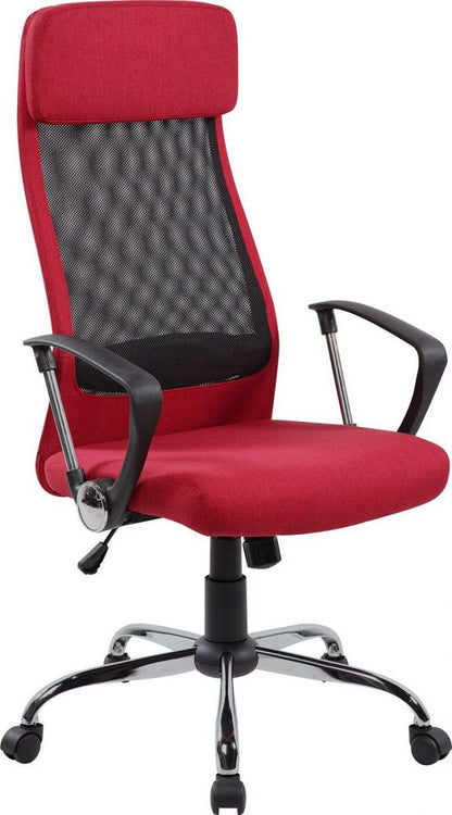 Office Chair Darla | size: Width: 62cm, Height: 126cm, Depth: 63cm | color: Red | image: 1 | variant: 1005235