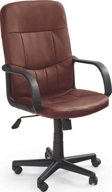 Office Chair Denzel | size: Width: 58cm, Height: 110cm, Depth: 60cm | color: Brown | image: 1 | variant: 1005087