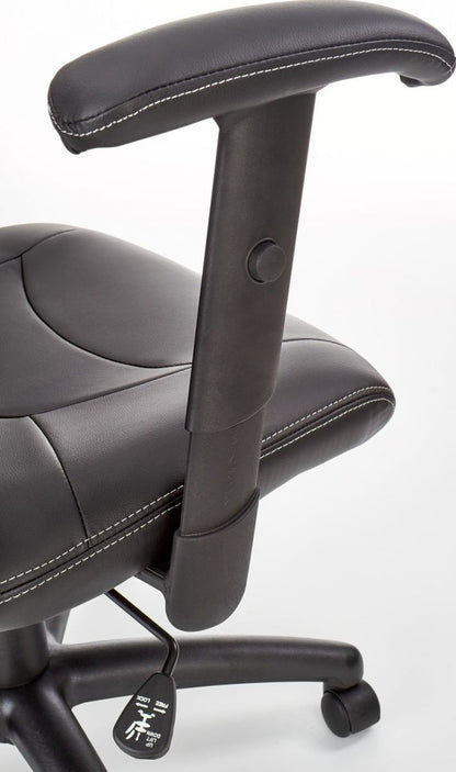 Office Chair East Greenock | size: Width: 66cm, Height: 125cm, Depth: 49cm | color: Black | image: 4 | variant: 1007023