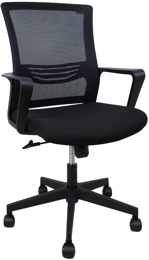 Office Chair Emma | size: Width: 57cm, Height: 104cm, Depth: 65cm | color: Black | image: 1 | variant: 1016781