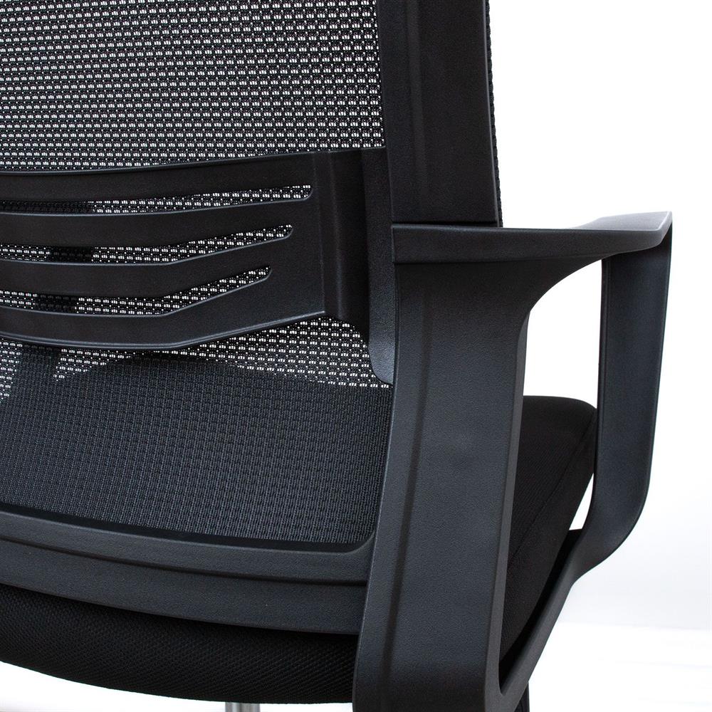 Office Chair Emma | size: Width: 57cm, Height: 104cm, Depth: 65cm | color: Black | image: 7 | variant: 1016781