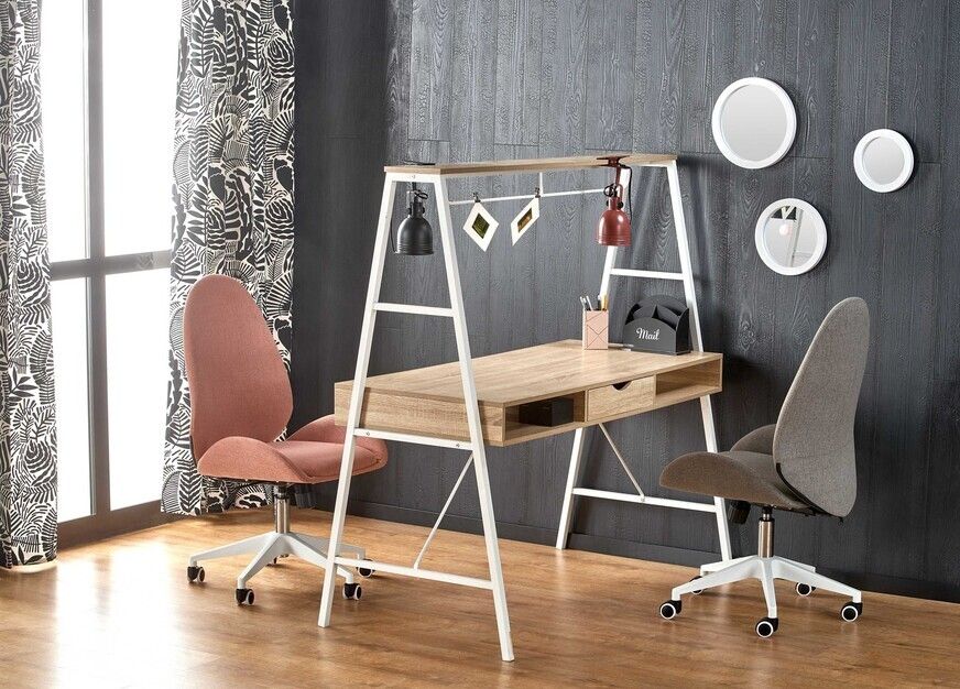 Office Chair Falcao | size: Width: 54cm, Height: 111cm, Depth: 58cm | color: Gray | image: 6 | variant: 1005098