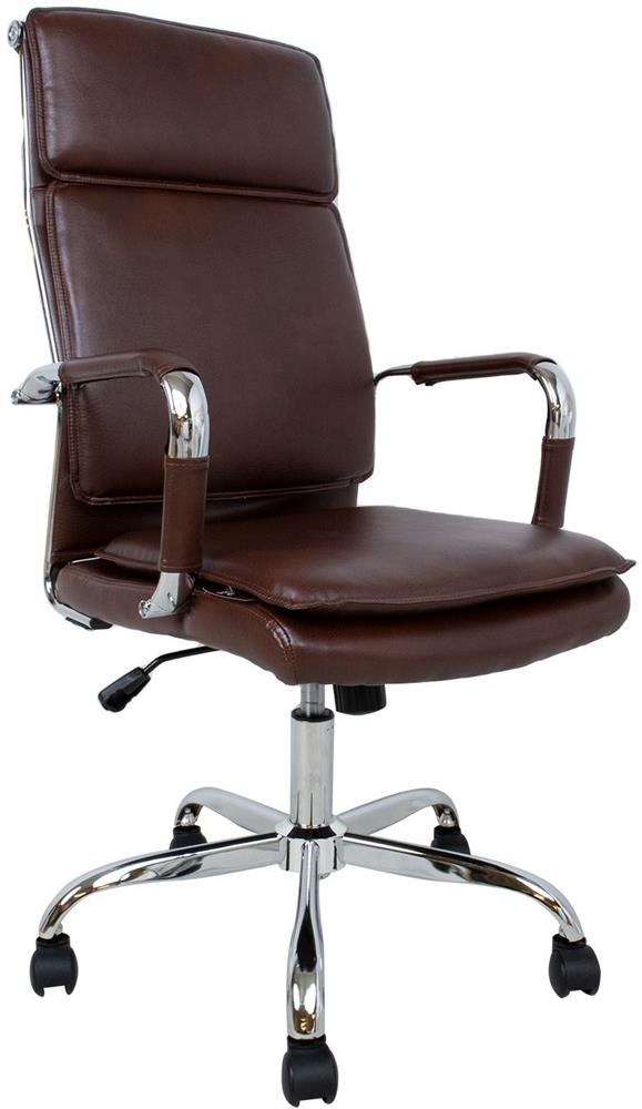 Office Chair Fishguard | size: Width: 54.5cm, Height: 116.5cm, Depth: 60cm | color: Brown | image: 1 | variant: 1001295