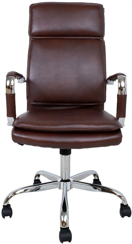 Office Chair Fishguard | size: Width: 54.5cm, Height: 116.5cm, Depth: 60cm | color: Brown | image: 2 | variant: 1001295
