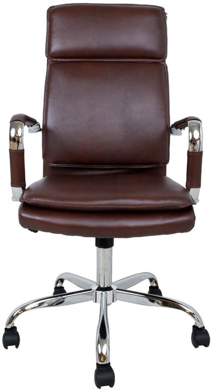 Office Chair Fishguard | size: Width: 54.5cm, Height: 116.5cm, Depth: 60cm | color: Brown | image: 2 | variant: 1001295