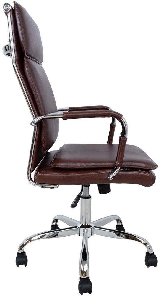 Office Chair Fishguard | size: Width: 54.5cm, Height: 116.5cm, Depth: 60cm | color: Brown | image: 3 | variant: 1001295