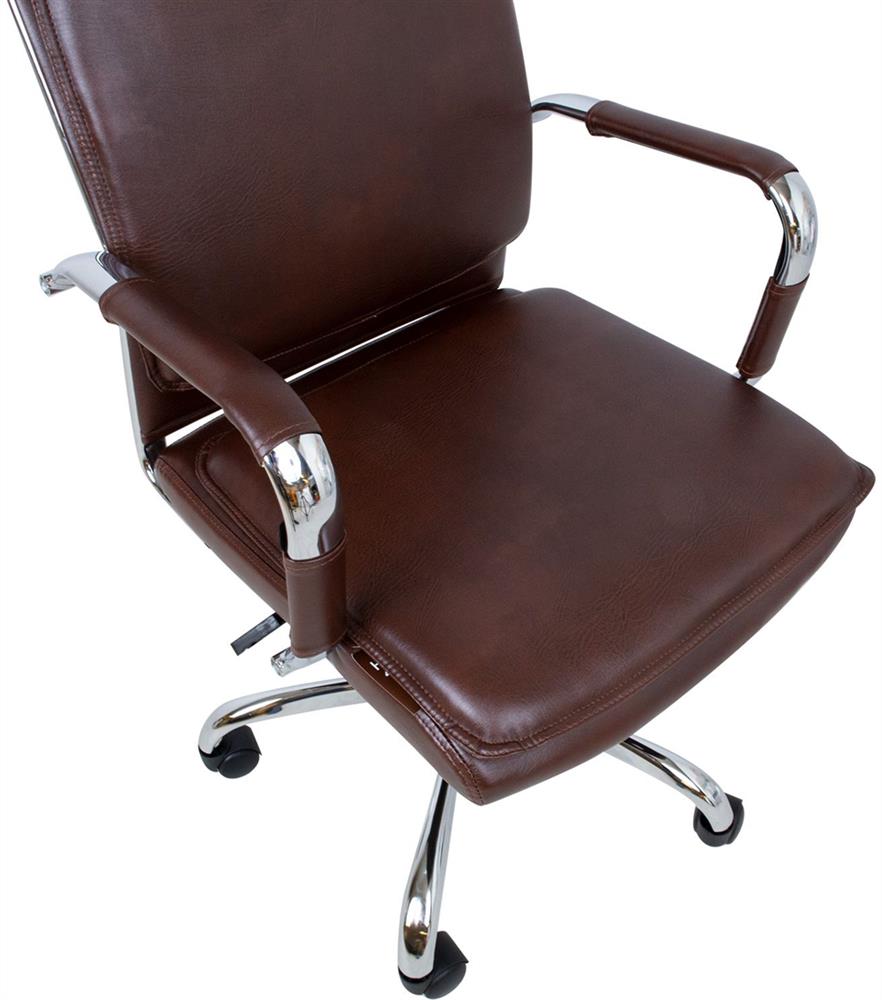Office Chair Fishguard | size: Width: 54.5cm, Height: 116.5cm, Depth: 60cm | color: Brown | image: 7 | variant: 1001295