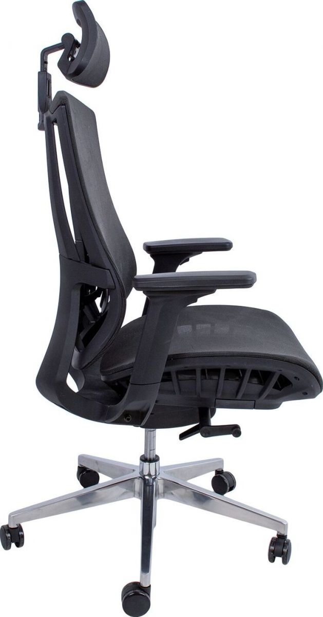 Office Chair Flex | size: Width: 70cm, Height: 126cm, Depth: 70cm | color: Black | image: 3 | variant: 1012374