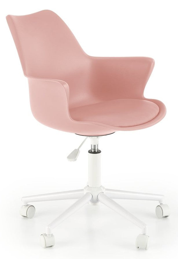 Office Chair Gasly | size: Width: 62cm, Height: 80cm, Depth: 64cm | color: White/Pink | image: 1 | variant: 1005113