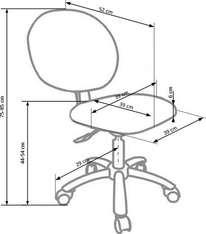Office Chair Gol | size: Width: 52cm, Height: 85cm, Depth: 39cm | color: Green | image: 4 | variant: 1011528