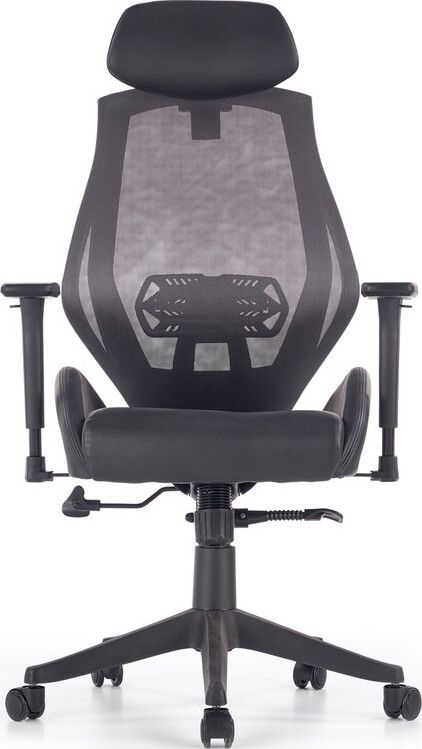 Office Chair Hasel | size: Width: 68cm, Height: 118cm, Depth: 78cm | color: Black | image: 4 | variant: 1011574