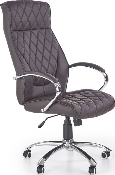 Office Chair Hilton | size: Width: 60cm, Height: 118cm, Depth: 72cm | color: Brown | image: 1 | variant: 1011568