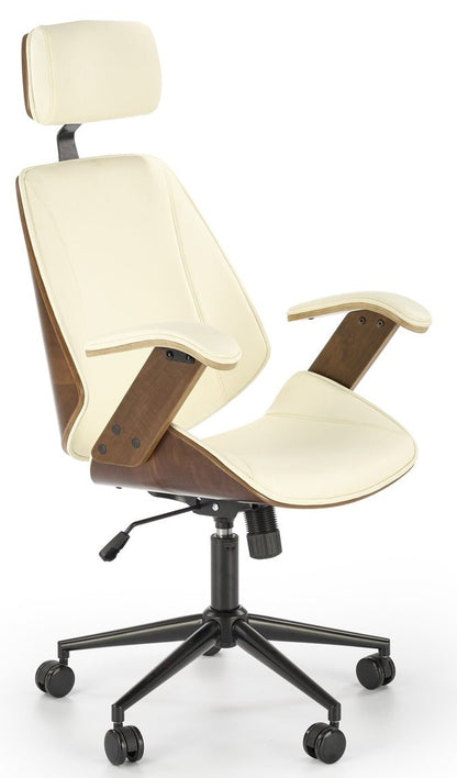 Office Chair Ignazio | size: Width: 62cm, Height: 119cm, Depth: 70cm | color: Brown/Beige | image: 1 | variant: 1014094