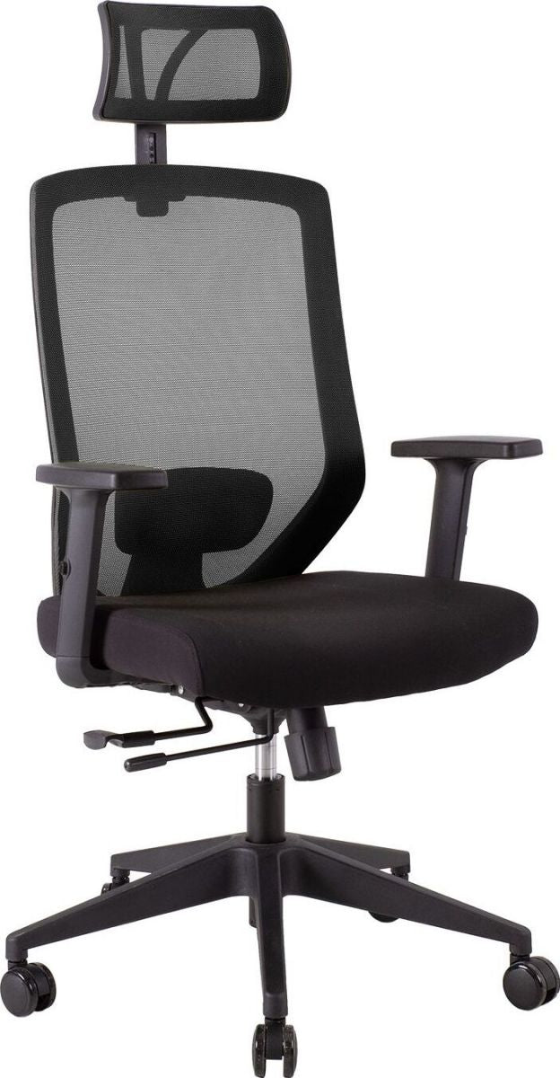 Office Chair Joy | size: Width: 64cm, Height: 115-125cm, Depth: 64cm | color: Black | image: 1 | variant: 1005267
