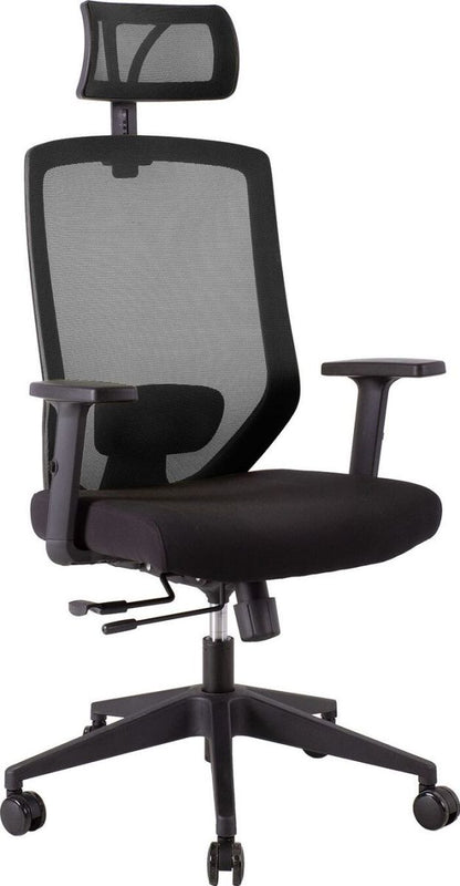 Office Chair Joy | size: Width: 64cm, Height: 115-125cm, Depth: 64cm | color: Black | image: 1 | variant: 1005267