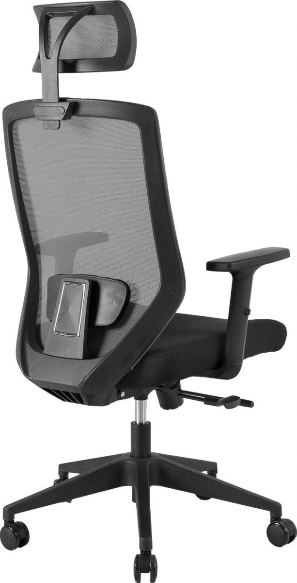 Office Chair Joy | size: Width: 64cm, Height: 115-125cm, Depth: 64cm | color: Black | image: 3 | variant: 1005267