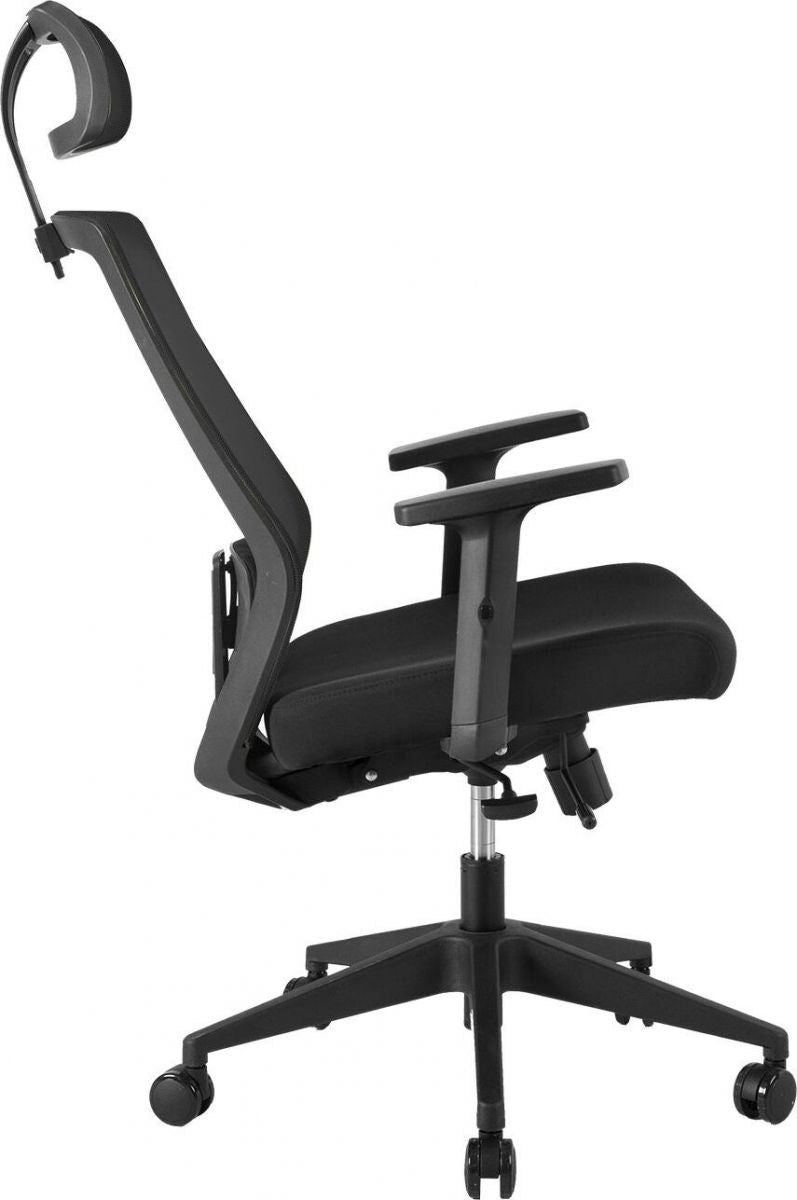 Office Chair Joy | size: Width: 64cm, Height: 115-125cm, Depth: 64cm | color: Black | image: 4 | variant: 1005267