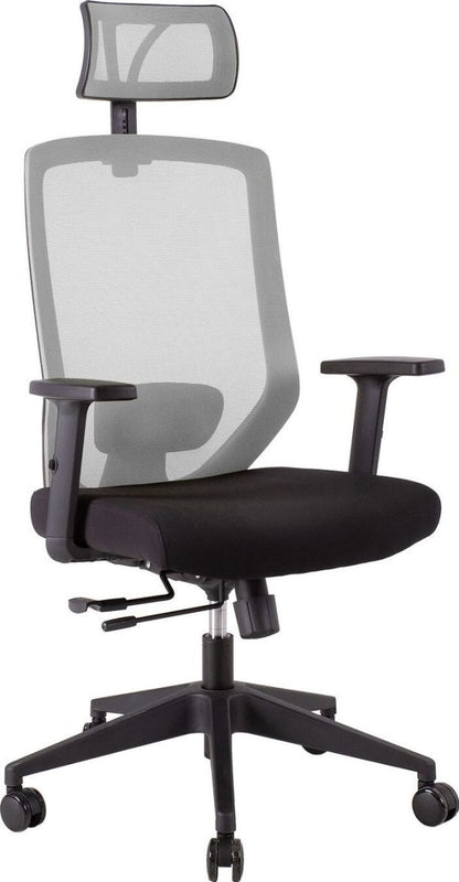 Office Chair Joy | size: Width: 64cm, Height: 115-125cm, Depth: 64cm | color: Gray | image: 1 | variant: 1005269