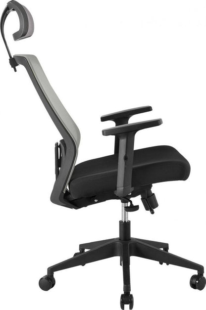 Office Chair Joy | size: Width: 64cm, Height: 115-125cm, Depth: 64cm | color: Gray | image: 4 | variant: 1005269