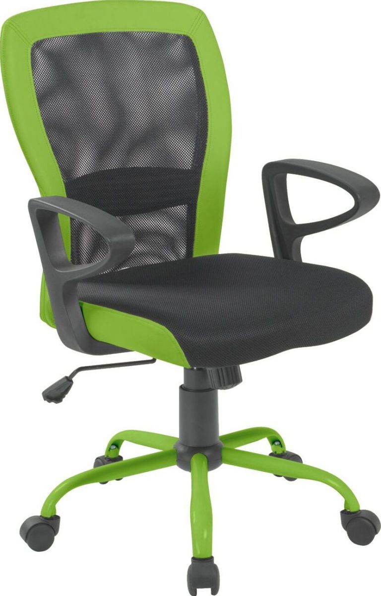 Office Chair Leno | size: Width: 60cm, Height: 91-98.5cm, Depth: 57cm | color: Green | image: 1 | variant: 1005272