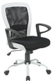 Office Chair Leno | size: Width: 60cm, Height: 91-98.5cm, Depth: 57cm | color: White | image: 1 | variant: 1005273