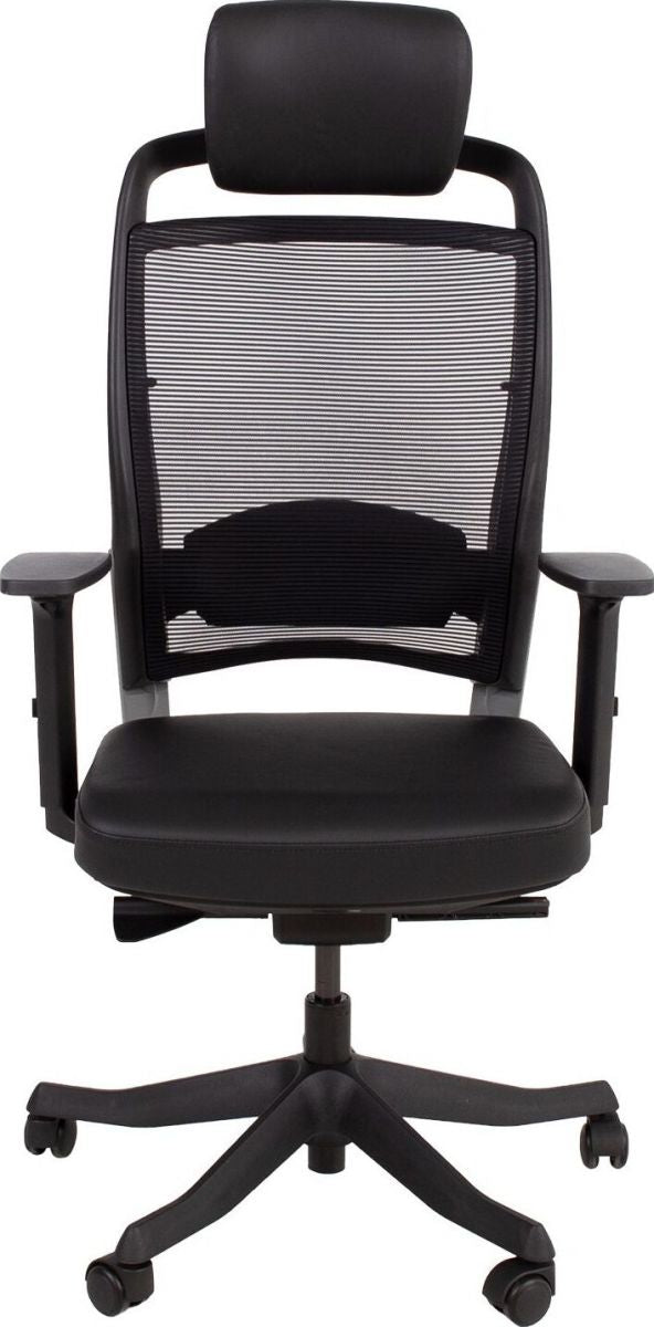 Office Chair Llangollen | size: Width: 62cm, Height: 129cm, Depth: 70cm | color: Black | image: 2 | variant: 1001175