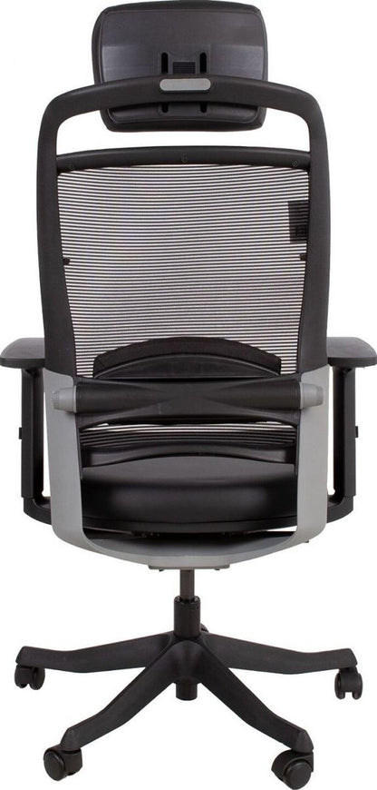 Office Chair Llangollen | size: Width: 62cm, Height: 129cm, Depth: 70cm | color: Black | image: 4 | variant: 1001175