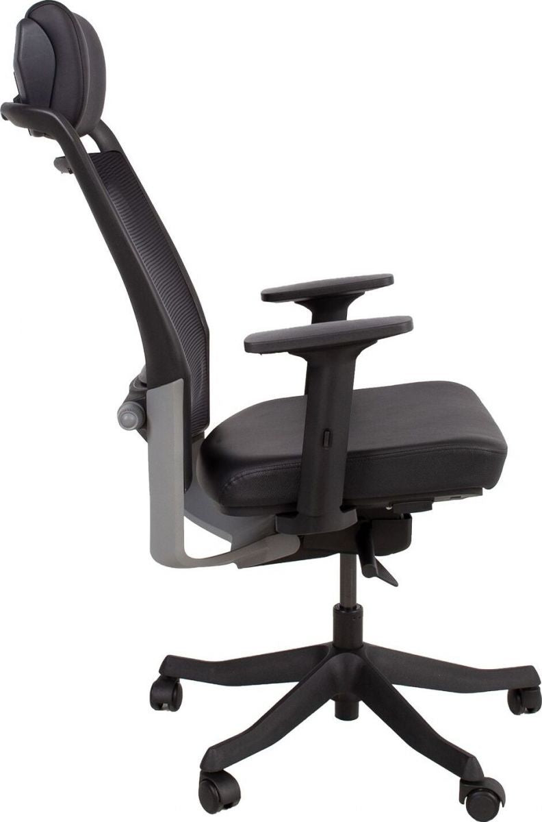 Office Chair Llangollen | size: Width: 62cm, Height: 129cm, Depth: 70cm | color: Black | image: 5 | variant: 1001175