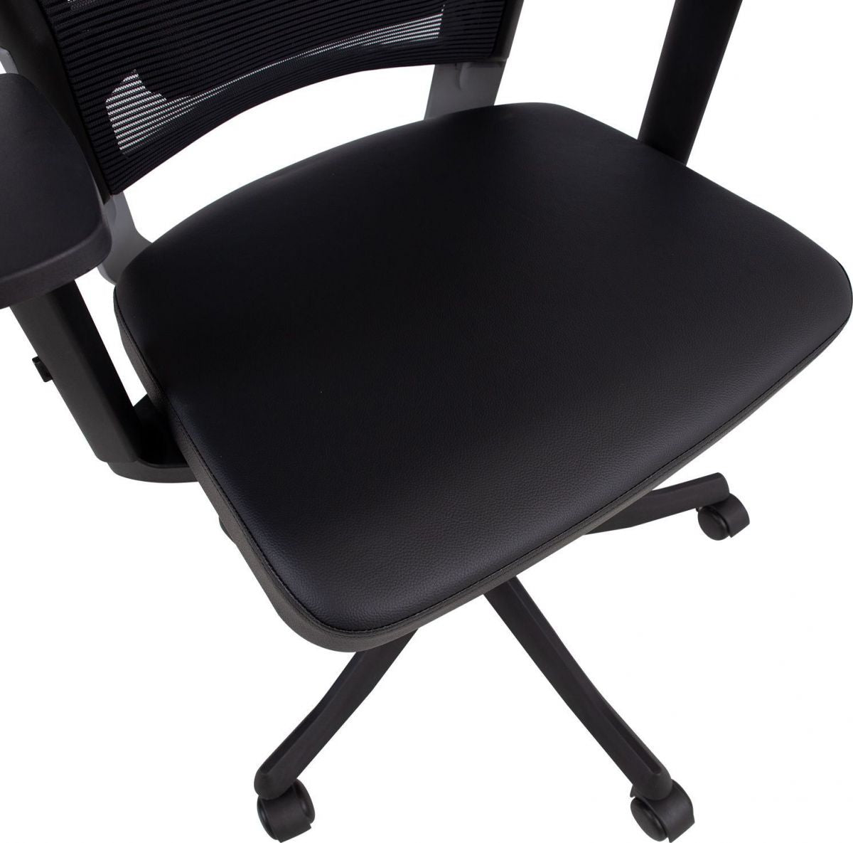 Office Chair Llangollen | size: Width: 62cm, Height: 129cm, Depth: 70cm | color: Black | image: 7 | variant: 1001175