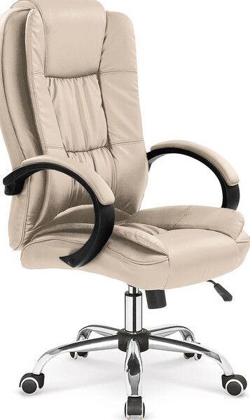 Office Chair Mantua | size: Width: 64cm, Height: 118cm, Depth: 75cm | color: Beige | image: 1 | variant: 1002937