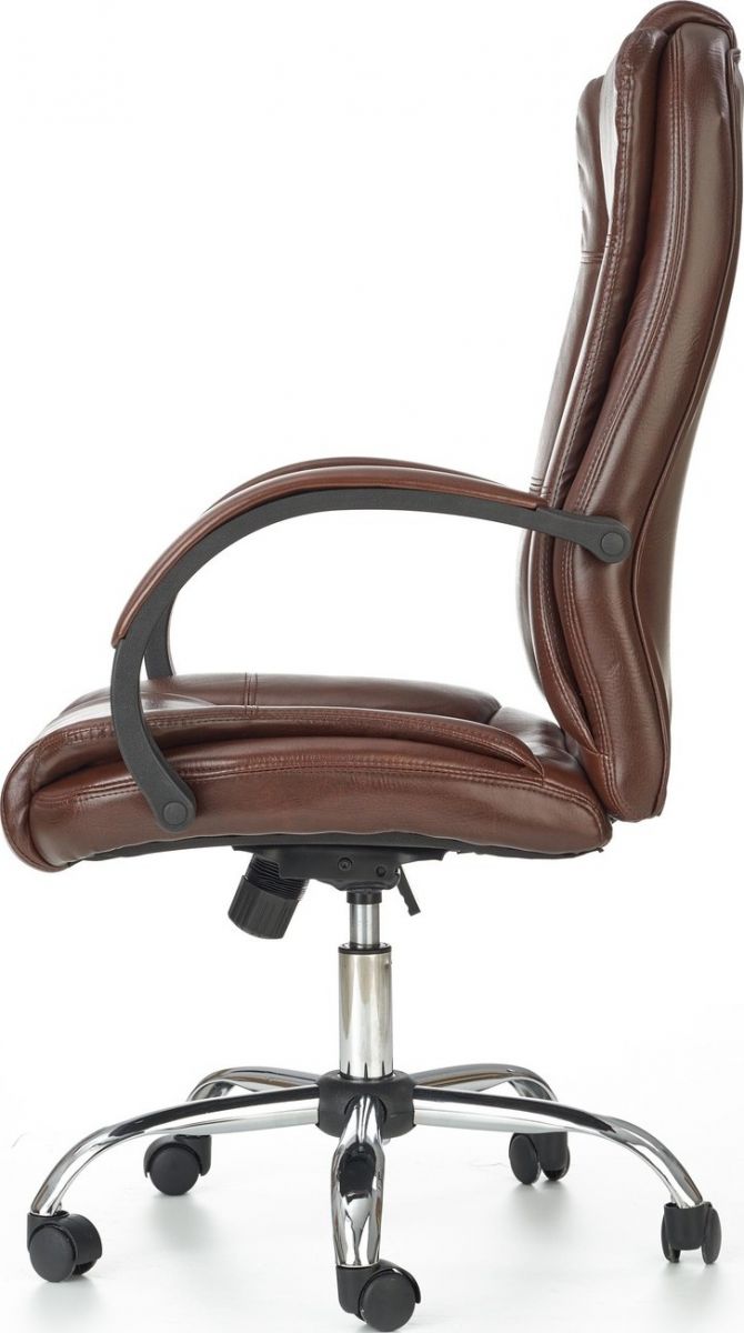 Office Chair Mantua | size: Width: 64cm, Height: 118cm, Depth: 75cm | color: Brown | image: 2 | variant: 1002939