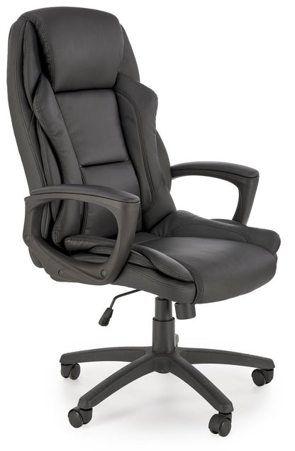 Office Chair Mario | size: Width: 67cm, Height: 124cm, Depth: 75cm | color: Black | image: 0 | variant: 1017829