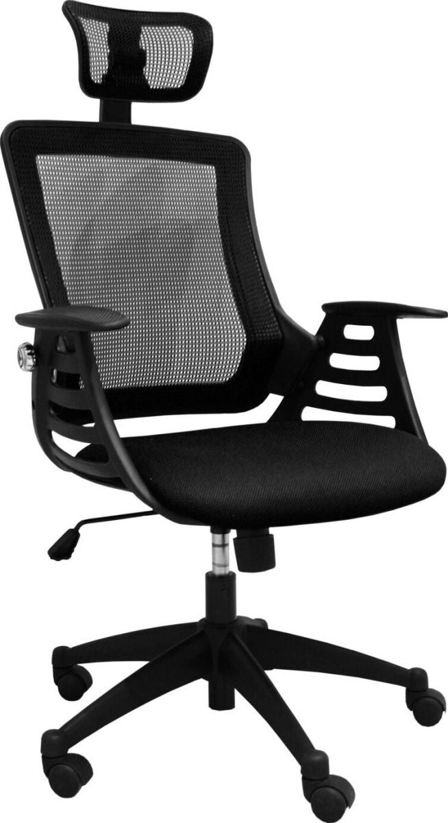 Office Chair Merano | size: Width: 64.5cm, Height: 96-103cm, Depth: 49cm | color: Black | image: 1 | variant: 1005282