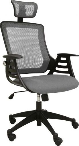Office Chair Merano | size: Width: 64.5cm, Height: 96-103cm, Depth: 49cm | color: Gray | image: 1 | variant: 1005281
