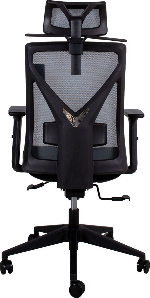 Office Chair Mike | size: Width: 64cm, Height: 110-120cm, Depth: 65cm | color: Gray | image: 4 | variant: 1005286