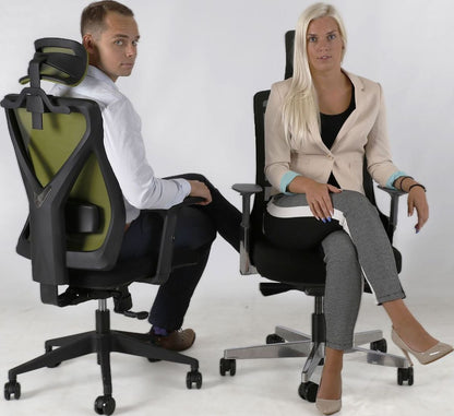 Office Chair Mike | size: Width: 64cm, Height: 110-120cm, Depth: 65cm | color: Gray | image: 8 | variant: 1005286