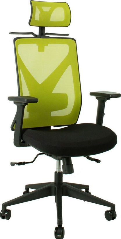 Office Chair Mike | size: Width: 64cm, Height: 110-120cm, Depth: 65cm | color: Green | image: 1 | variant: 1005285