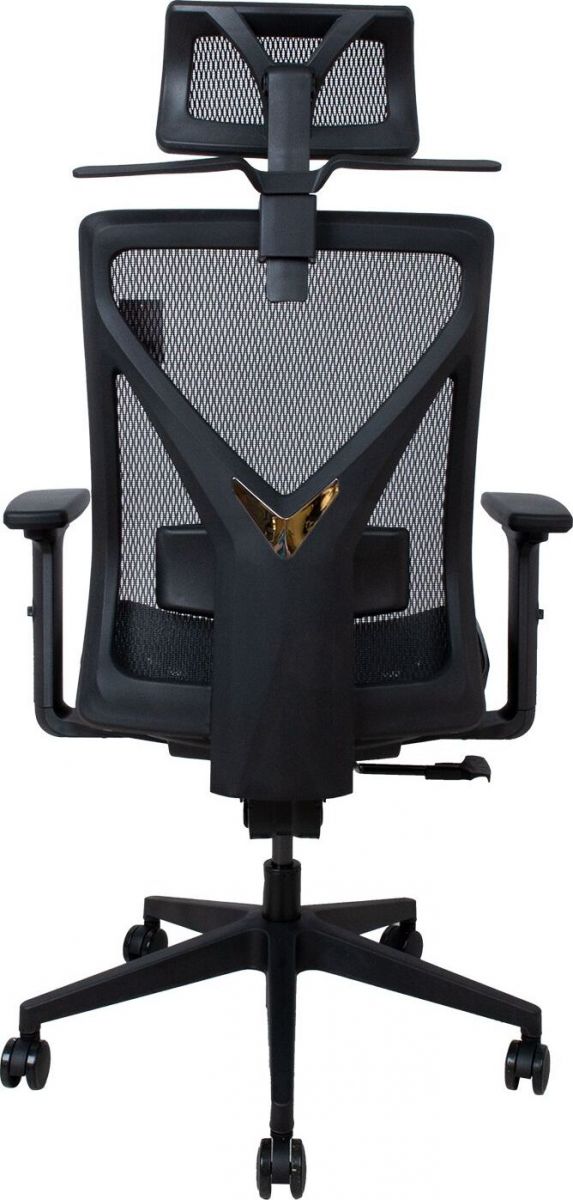 Office Chair Mike | size: Width: 64cm, Height: 120cm, Depth: 65cm | color: Black | image: 4 | variant: 1005287