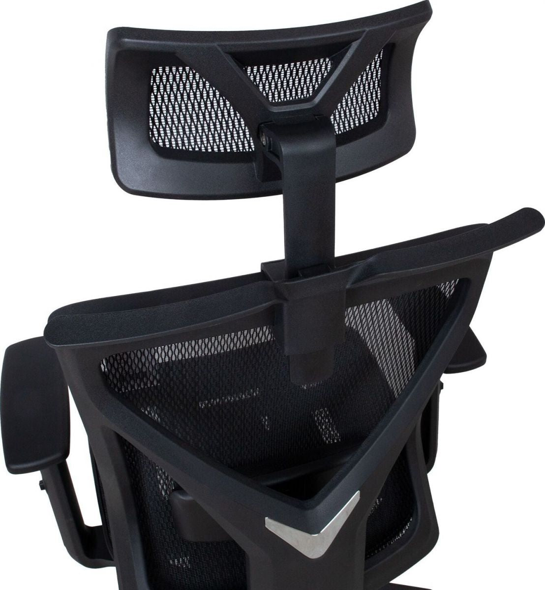 Office Chair Mike | size: Width: 64cm, Height: 120cm, Depth: 65cm | color: Black | image: 5 | variant: 1005287