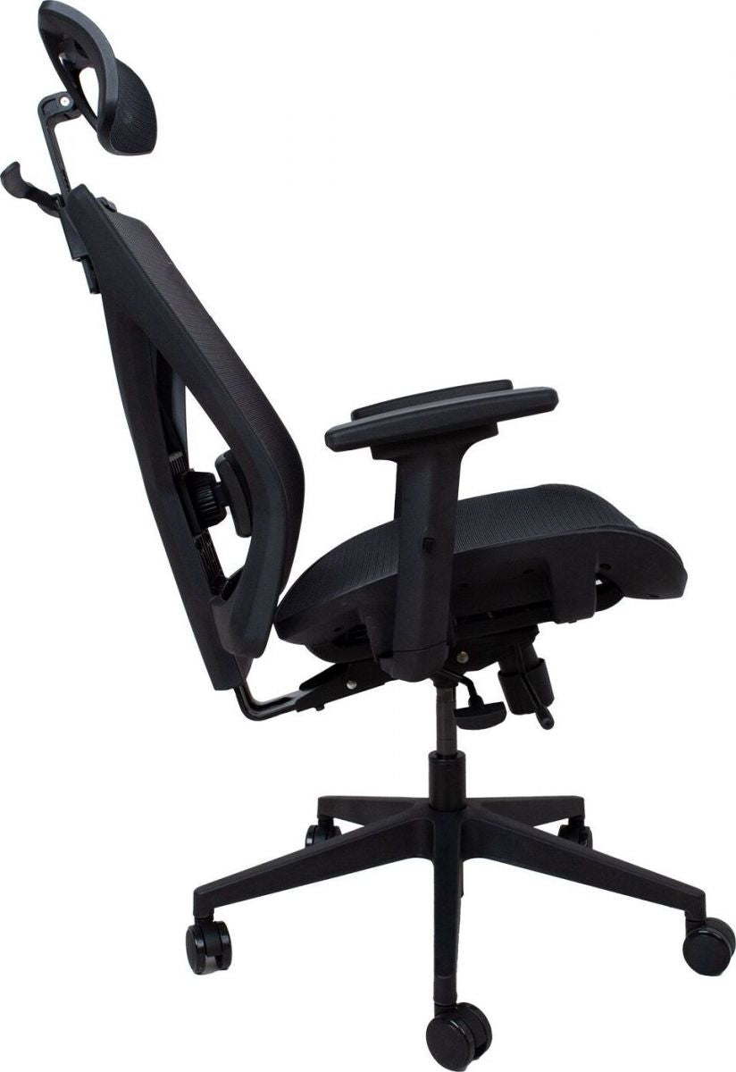 Office Chair Mike | size: Width: 64cm, Height: 120cm, Depth: 65cm | color: Black | image: 8 | variant: 1005287