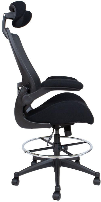 Office Chair Miller 1 | size: Width: 70cm, Height: 153.5cm, Depth: 71cm | color: Black | image: 3 | variant: 1017528