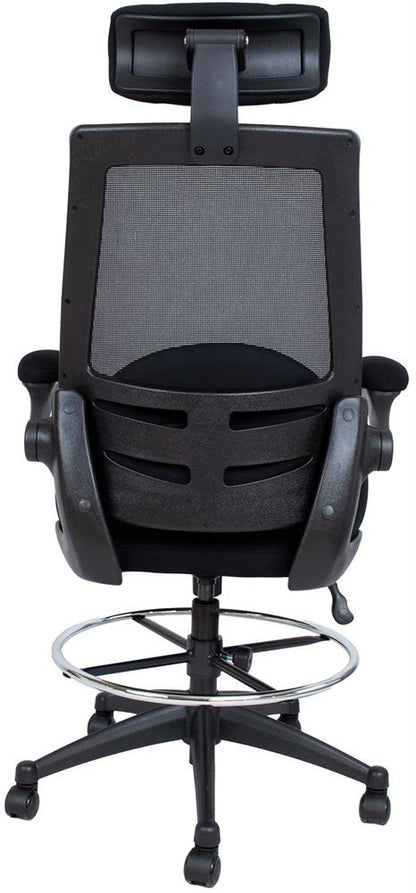 Office Chair Miller 1 | size: Width: 70cm, Height: 153.5cm, Depth: 71cm | color: Black | image: 4 | variant: 1017528