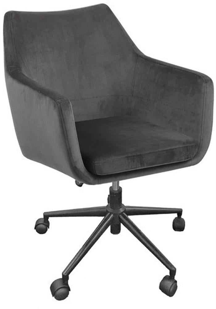 Office Chair Nora | size: Width: 58cm, Height: 91cm, Depth: 58cm | color: Gray | image: 1 | variant: 1005290