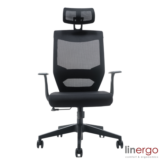 Office Chair Oslo ERGO | size: Width: 57.5cm, Height: 128cm, Depth: 60cm | color: Black | image: 0 | variant: 1014101
