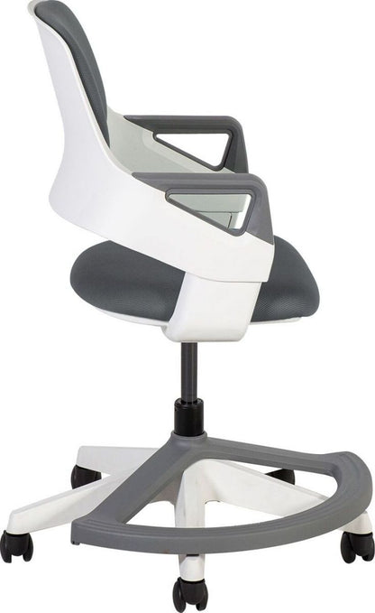 Office Chair Oswestry | size: Width: 64cm, Height: 76-93cm, Depth: 64cm | color: Gray | image: 3 | variant: 1001227