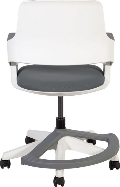 Office Chair Oswestry | size: Width: 64cm, Height: 76-93cm, Depth: 64cm | color: Gray | image: 4 | variant: 1001227