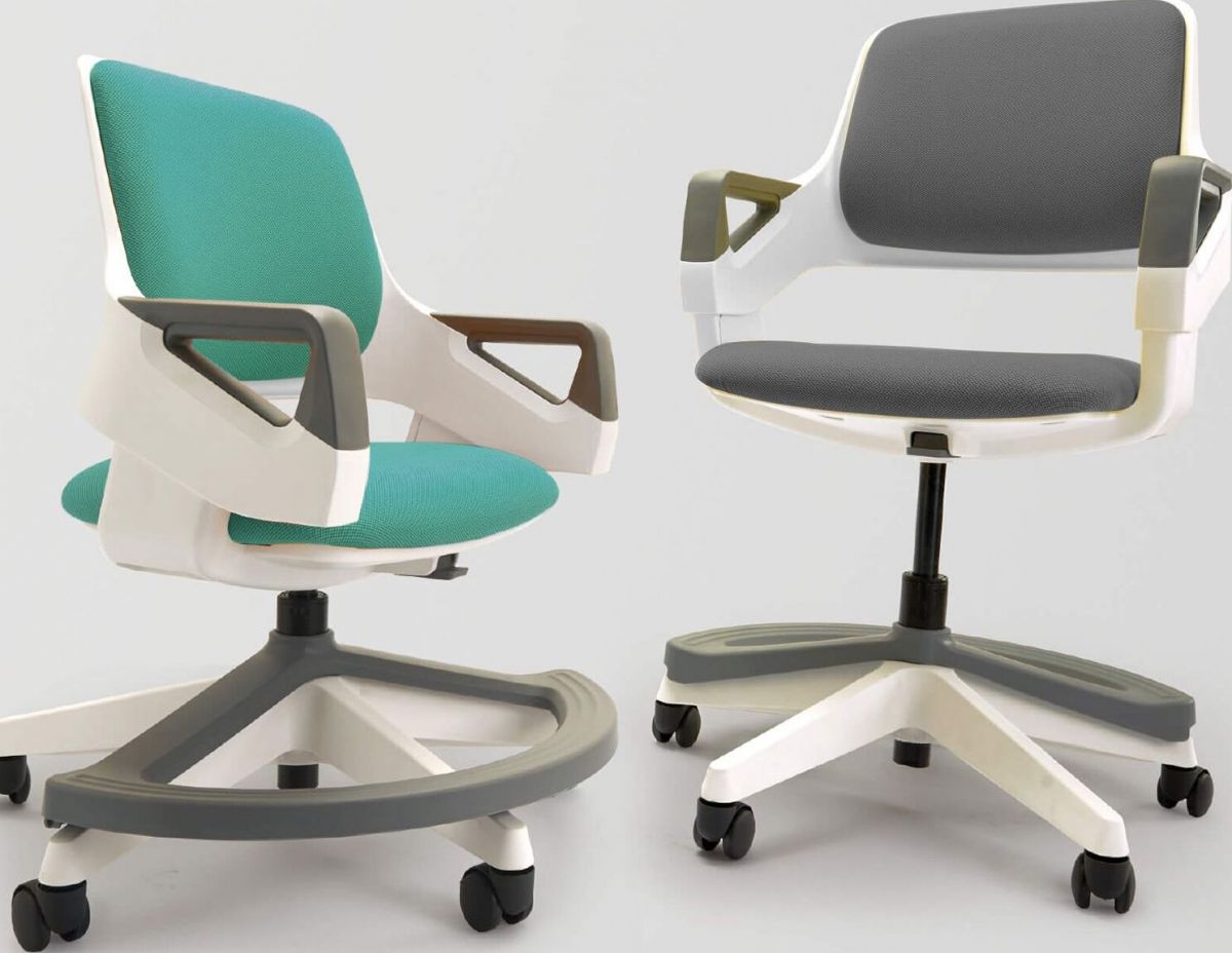 Office Chair Oswestry | size: Width: 64cm, Height: 76-93cm, Depth: 64cm | color: Gray | image: 5 | variant: 1001227