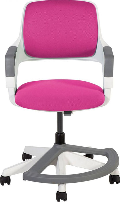 Office Chair Oswestry | size: Width: 64cm, Height: 76-93cm, Depth: 64cm | color: Pink | image: 2 | variant: 1001226