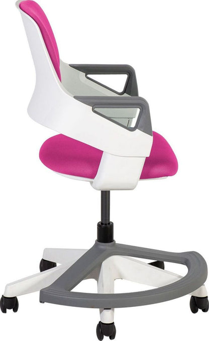 Office Chair Oswestry | size: Width: 64cm, Height: 76-93cm, Depth: 64cm | color: Pink | image: 3 | variant: 1001226